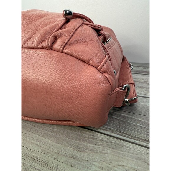 Pink and Silver Slouchy Shoulder Bag with Tassels - Picture 11 of 16